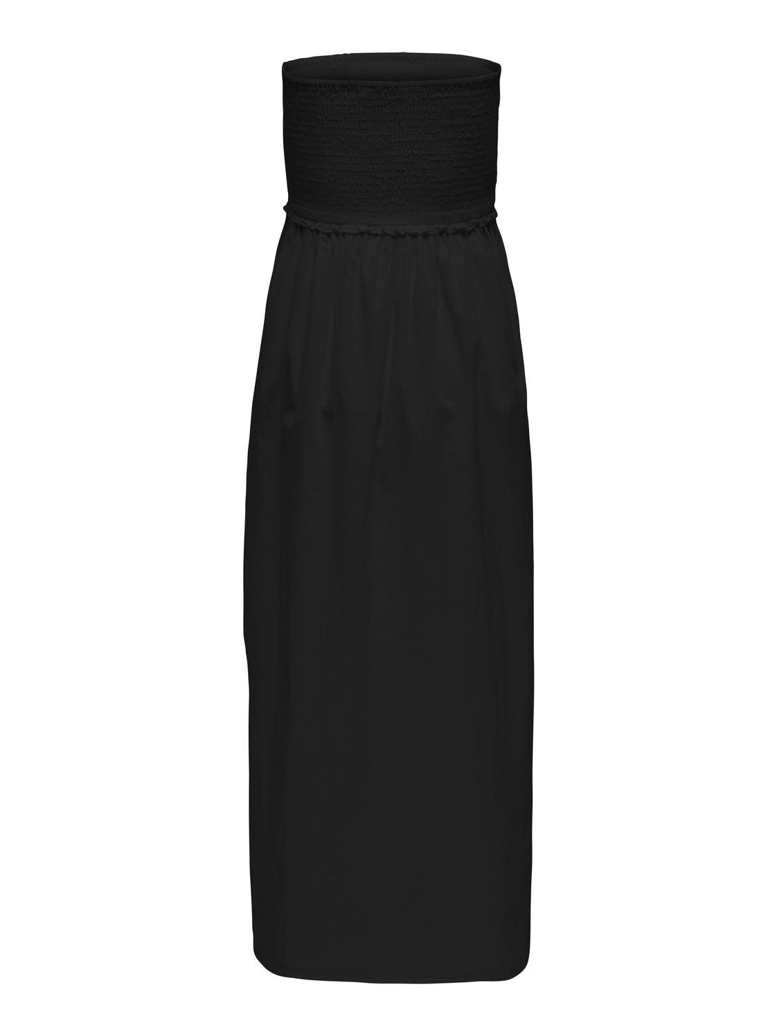 ONLY Regular Fit V-Neck Long dress -Black - 15343044