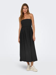 ONLY Regular Fit V-Neck Long dress -Black - 15343044