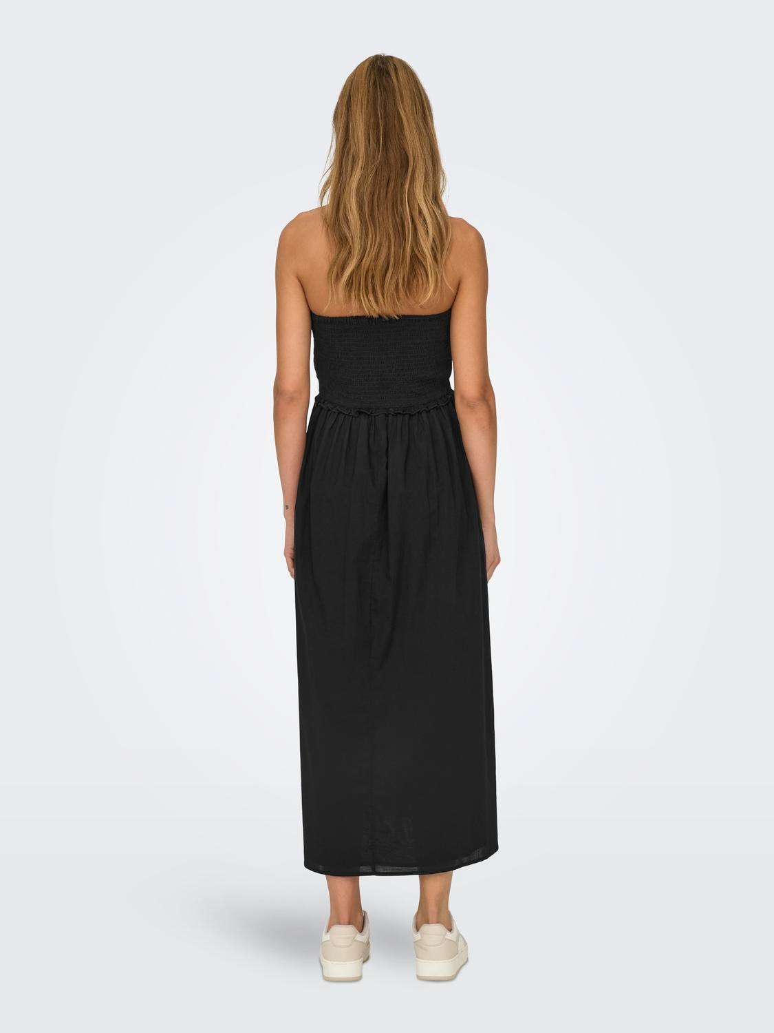 ONLY Regular Fit V-hals Lang kjole -Black - 15343044