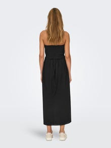 ONLY Strapless smock midi dress -Black - 15343044