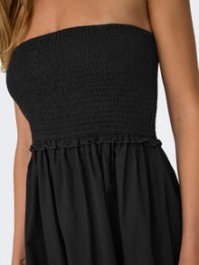 ONLY Strapless smock midi dress -Black - 15343044