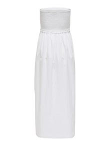 ONLY Regular Fit V-Neck Long dress -Cloud Dancer - 15343044