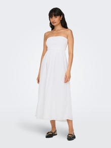 ONLY Normal geschnitten V-Ausschnitt Langes Kleid -Cloud Dancer - 15343044