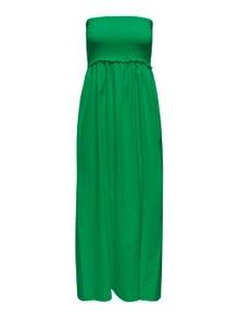 ONLY Vestido largo Corte regular Cuello en V -Green Bee - 15343044