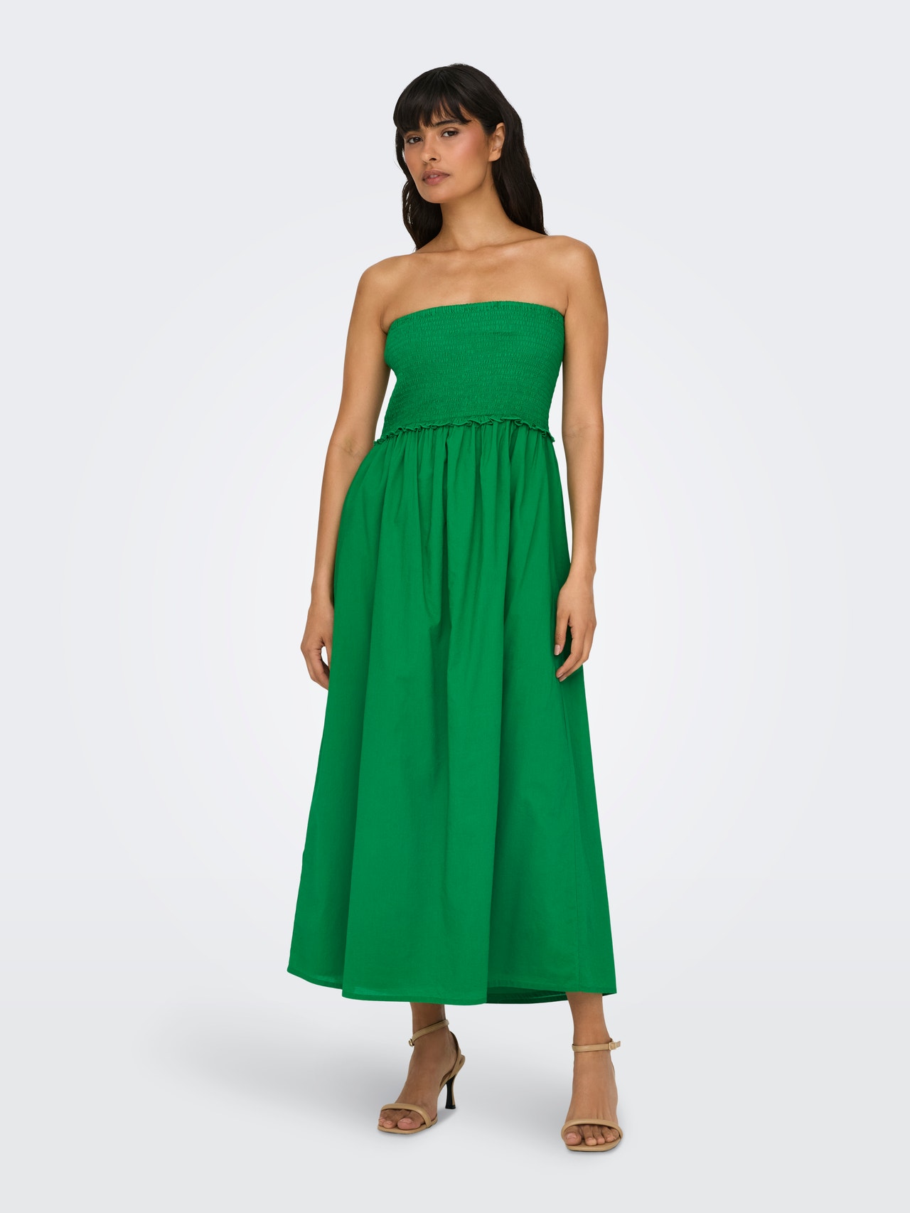 ONLY Regular Fit V-Neck Long dress -Green Bee - 15343044