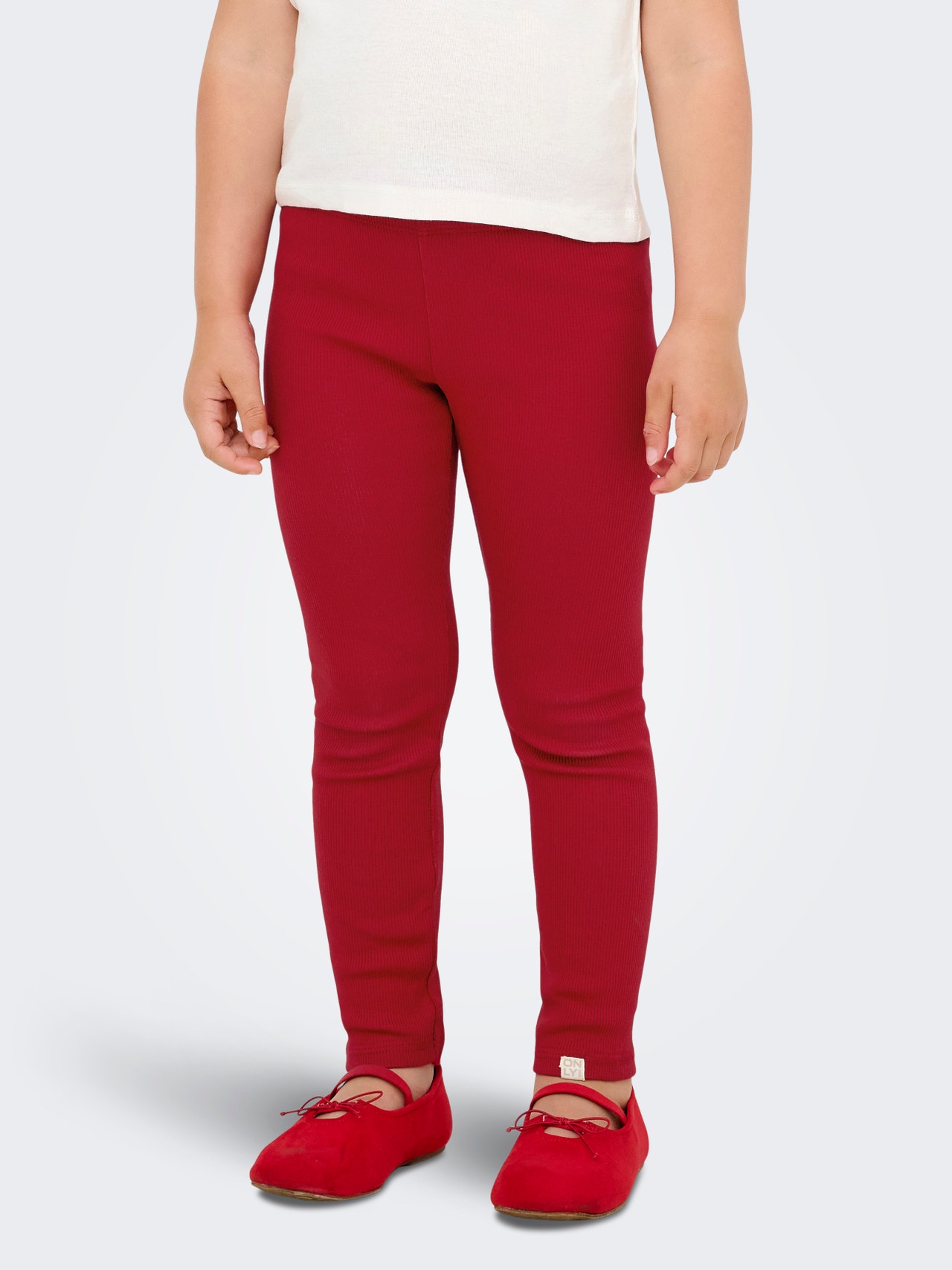 ONLY KMGTRINNY Tight Fit Legíny -Equestrian Red - 15343150