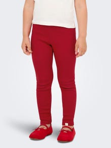 ONLY KMGTRINNY Tight Fit Legíny -Equestrian Red - 15343150