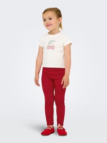 ONLY KMGTRINNY Tight Fit Legíny -Equestrian Red - 15343150