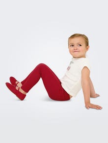 ONLY KMGTRINNY Tight Fit Legíny -Equestrian Red - 15343150