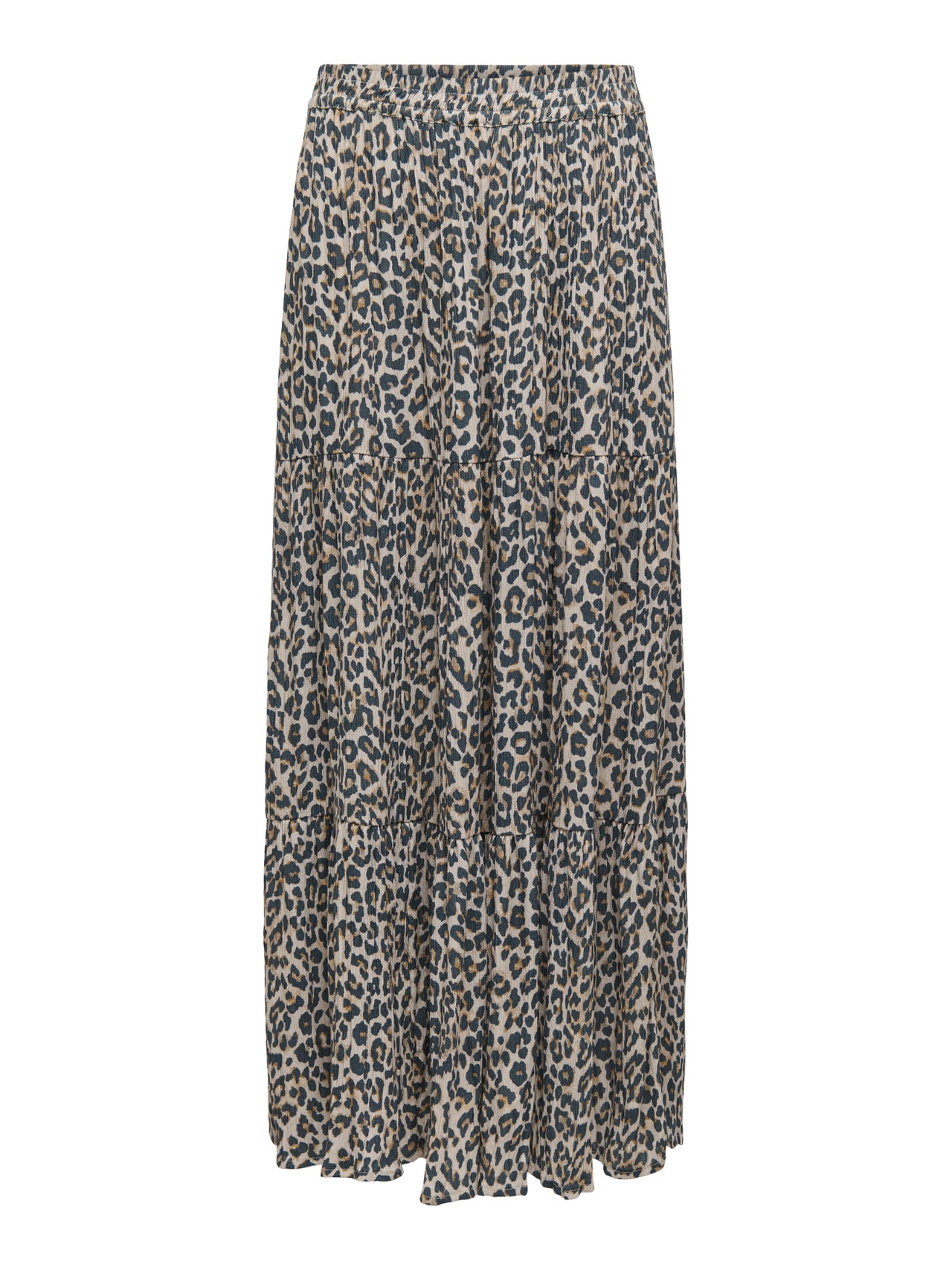 ONLY Long skirt with leopard print -Pumice Stone - 15343230