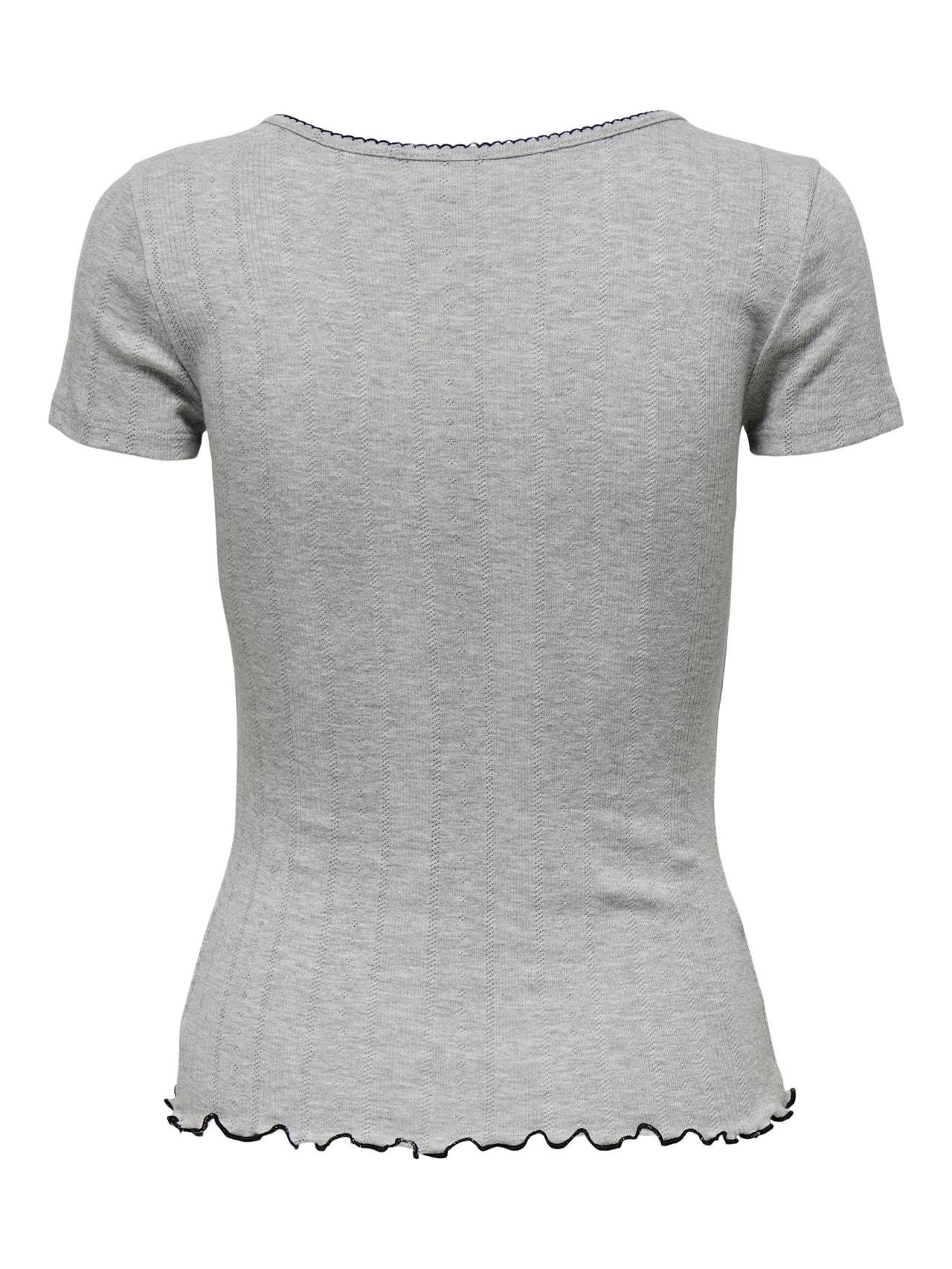 ONLY Normal geschnitten Rundhals Top -Light Grey Melange - 15343248