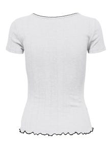 ONLY Regular fit O-hals Top -White - 15343248