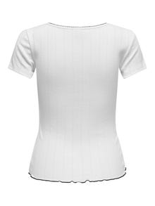 ONLY Regular fit O-hals Top -White - 15343248