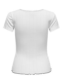 ONLY Regular Fit Round Neck Top -White - 15343248