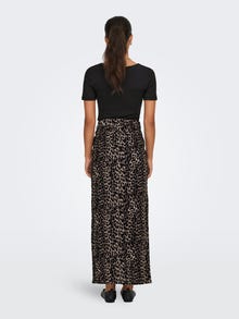 ONLY leopard printed skirt -Black - 15343258