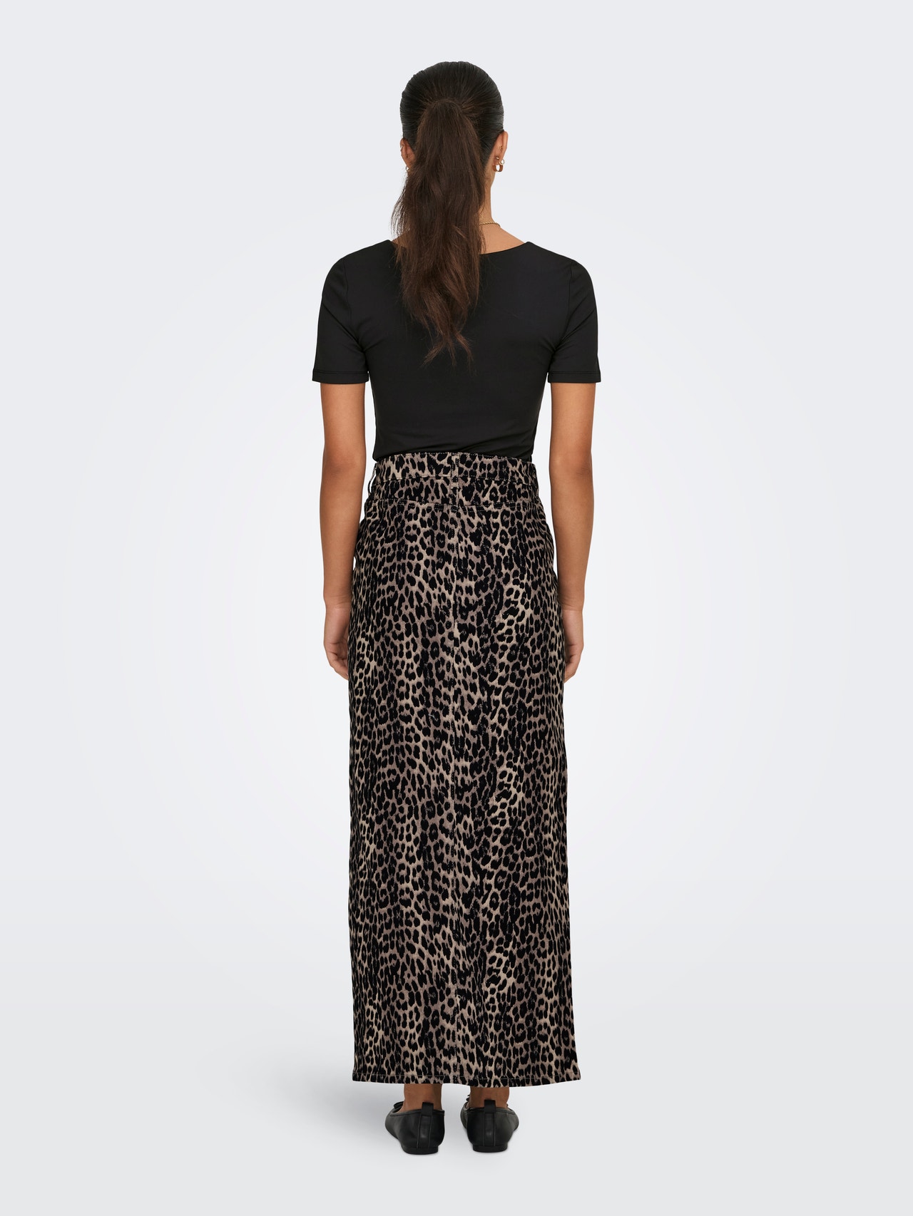 ONLY Maxi skirt with pattern -Black - 15343258