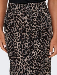 ONLY leopard printed skirt -Black - 15343258