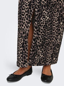 ONLY leopard printed skirt -Black - 15343258