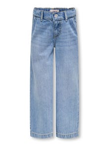 ONLY KMGCOMET Wide Leg Fit Jeans -Light Blue Denim - 15343357