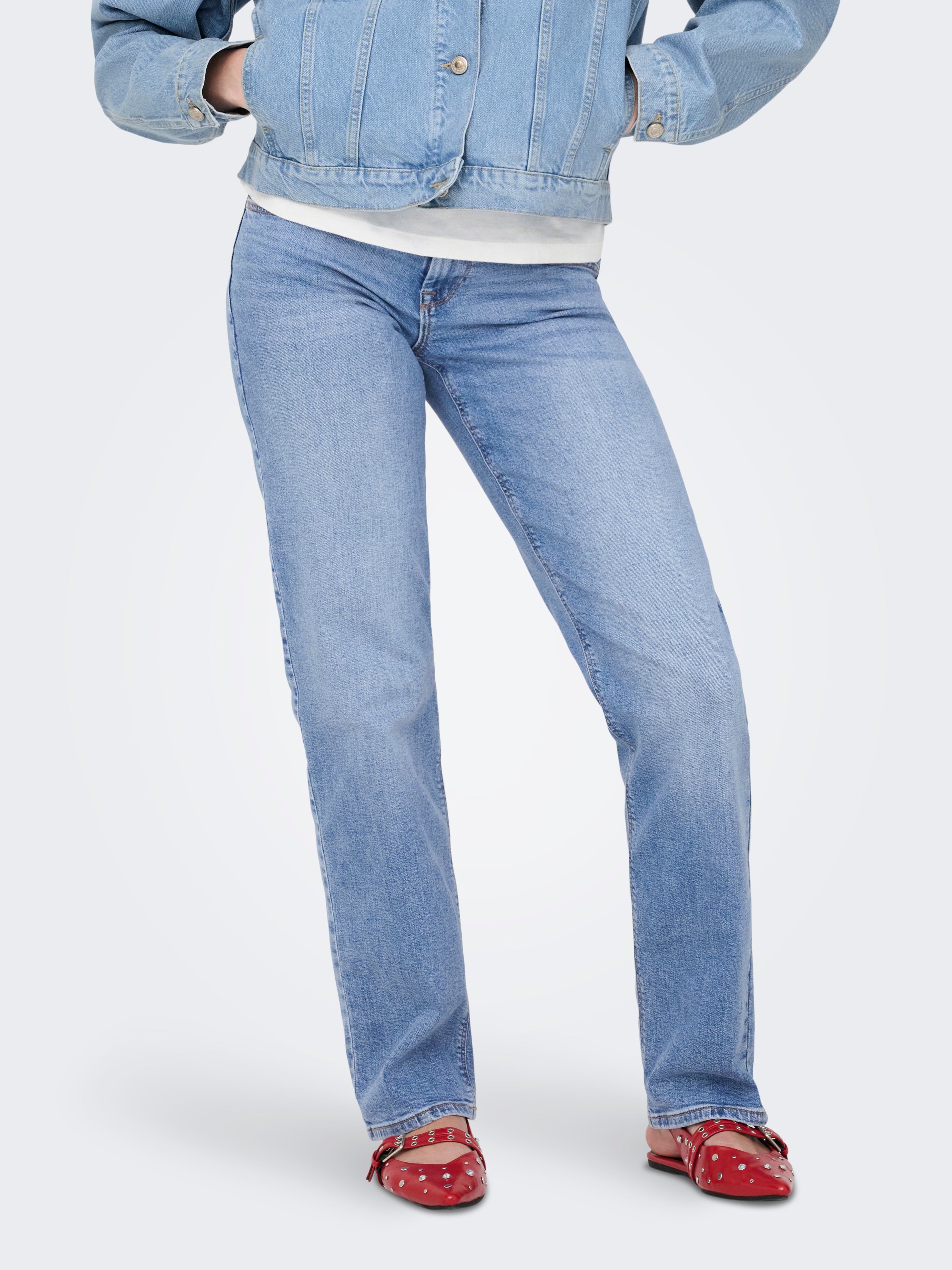 Onllopez Niedrige Taille Karotte Jeans