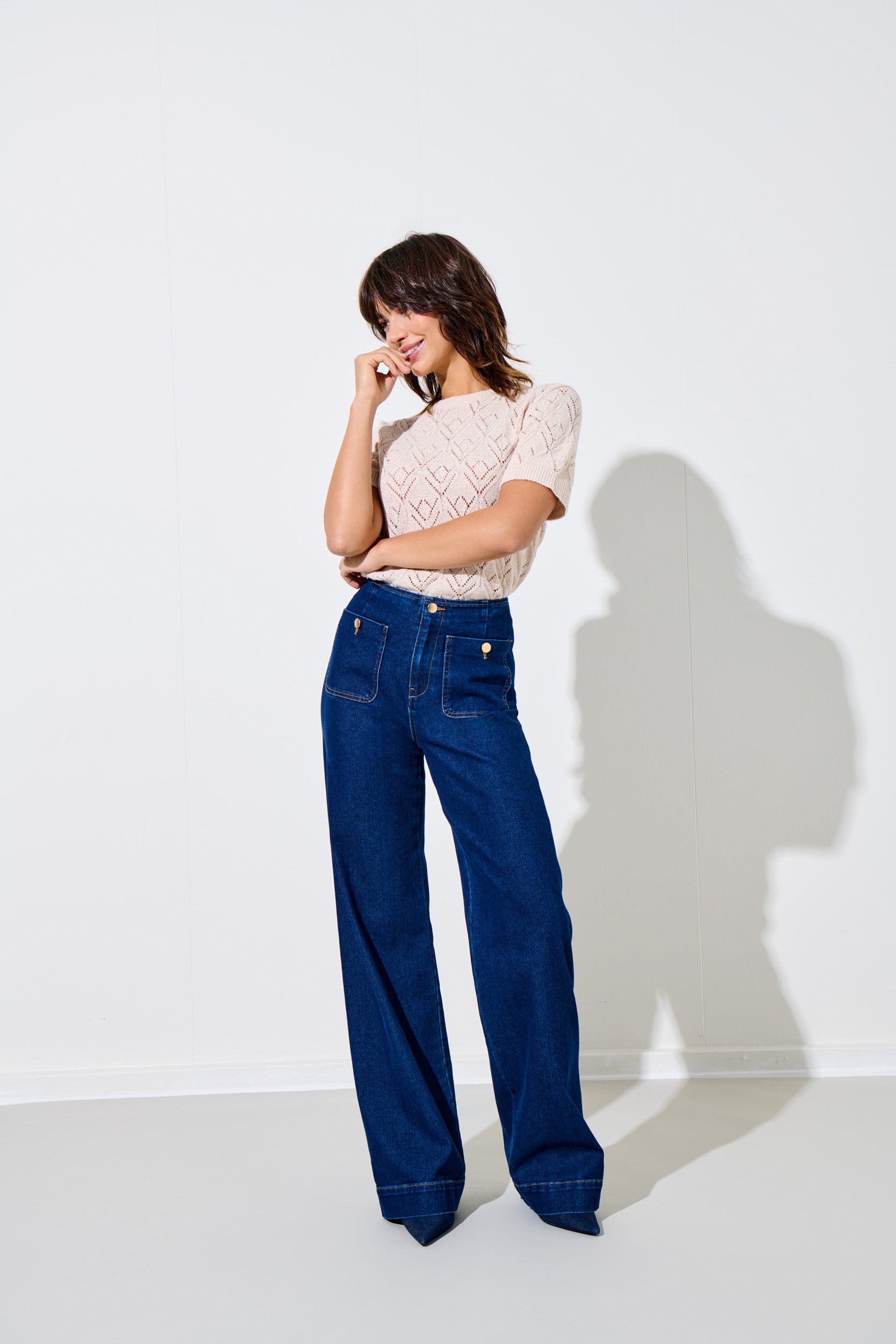 Onlmadeline Hohe Taille Weiter Beinschnitt Jeans