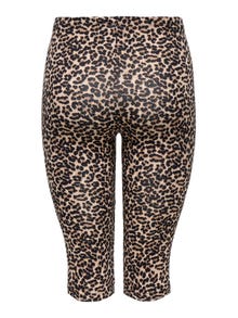 ONLY Capri with leopard print -Ginger Root - 15343917