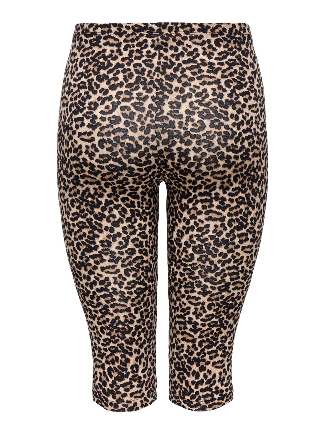 ONLY Capri with leopard print -Ginger Root - 15343917