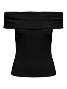 ONLY Normal geschnitten Schulterfrei Top -Black - 15344028