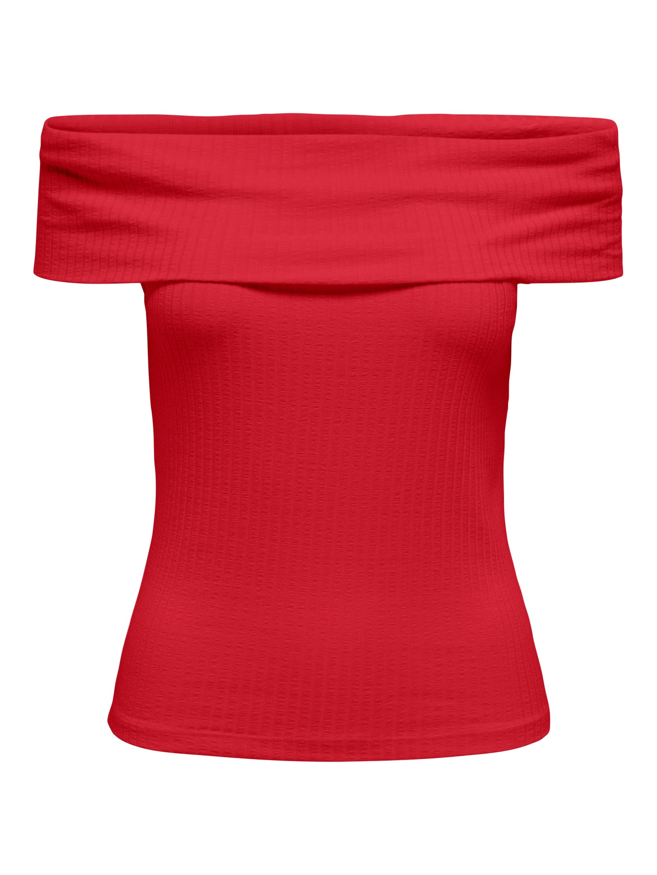 ONLY Regular fit Off-shoulder Top -High Risk Red - 15344028