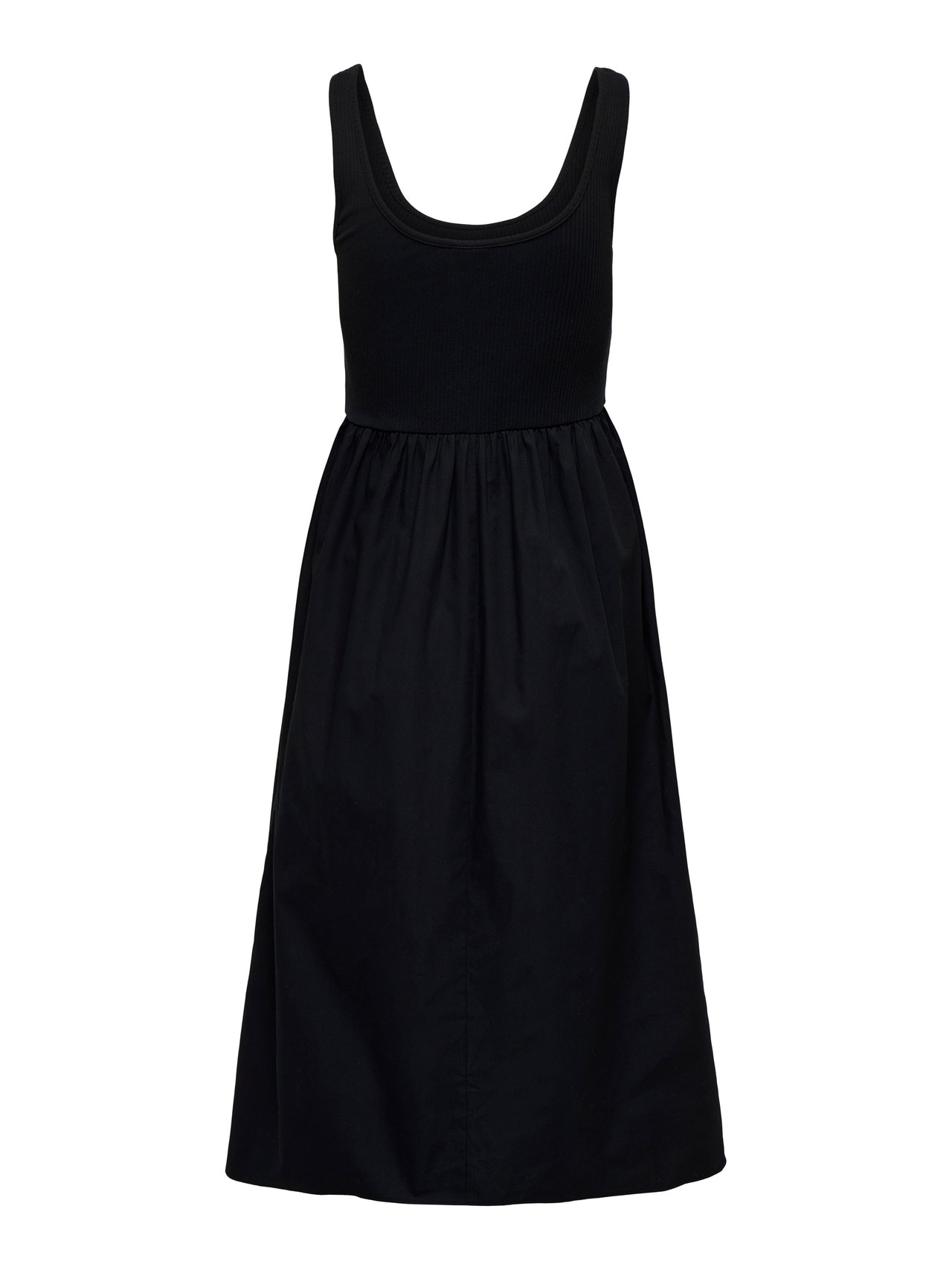 ONLY Regular Fit Round Neck Thin straps Midi dress -Black - 15344122