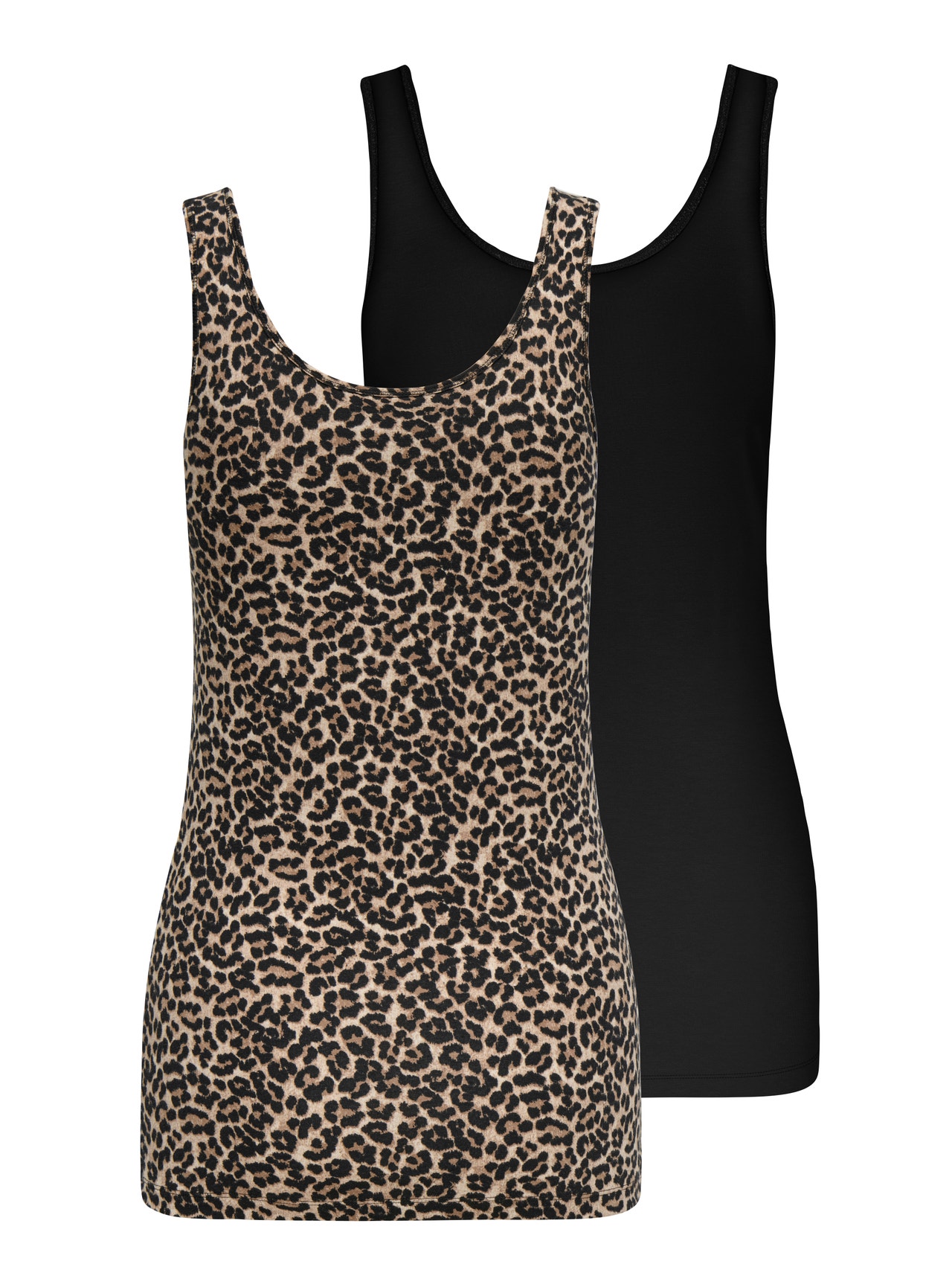 ONLY ONLLIVE 2-pack Tank top -Black - 15344137