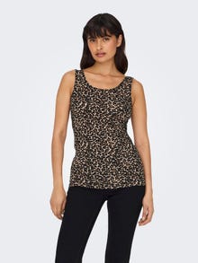 ONLY Tops Corte slim Cuello redondo -Black - 15344137