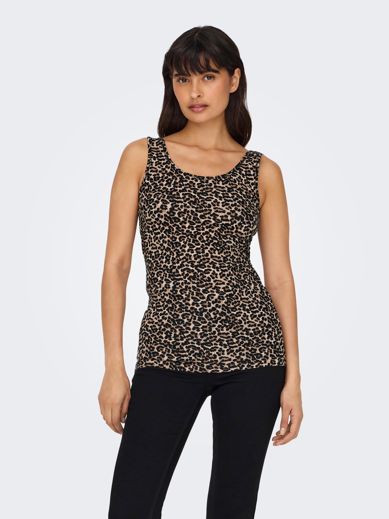 ONLY Tops Corte slim Cuello redondo -Black - 15344137