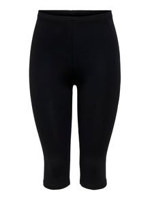 ONLY Pantalones hasta la rodilla Corte slim Cintura media -Black - 15344191