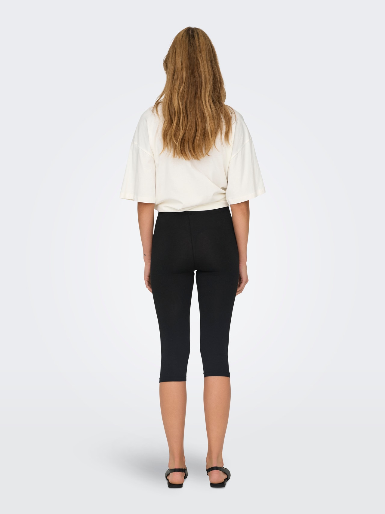 ONLY Pantalones hasta la rodilla Corte slim Cintura media -Black - 15344191