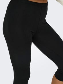 ONLY Pantalons au genou Slim Fit Taille moyenne -Black - 15344191