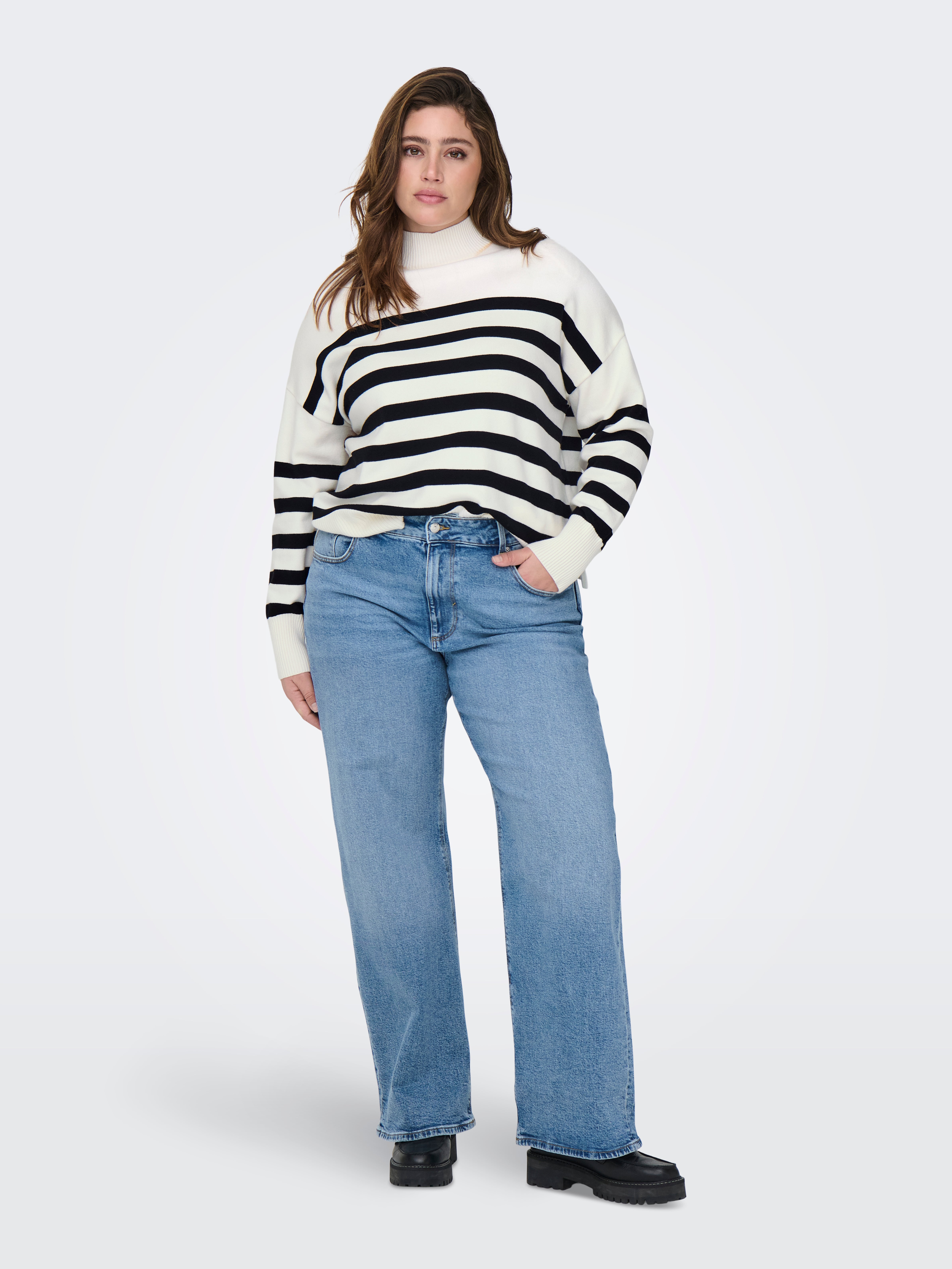 CARBARI Knitted pullover | White | ONLY®