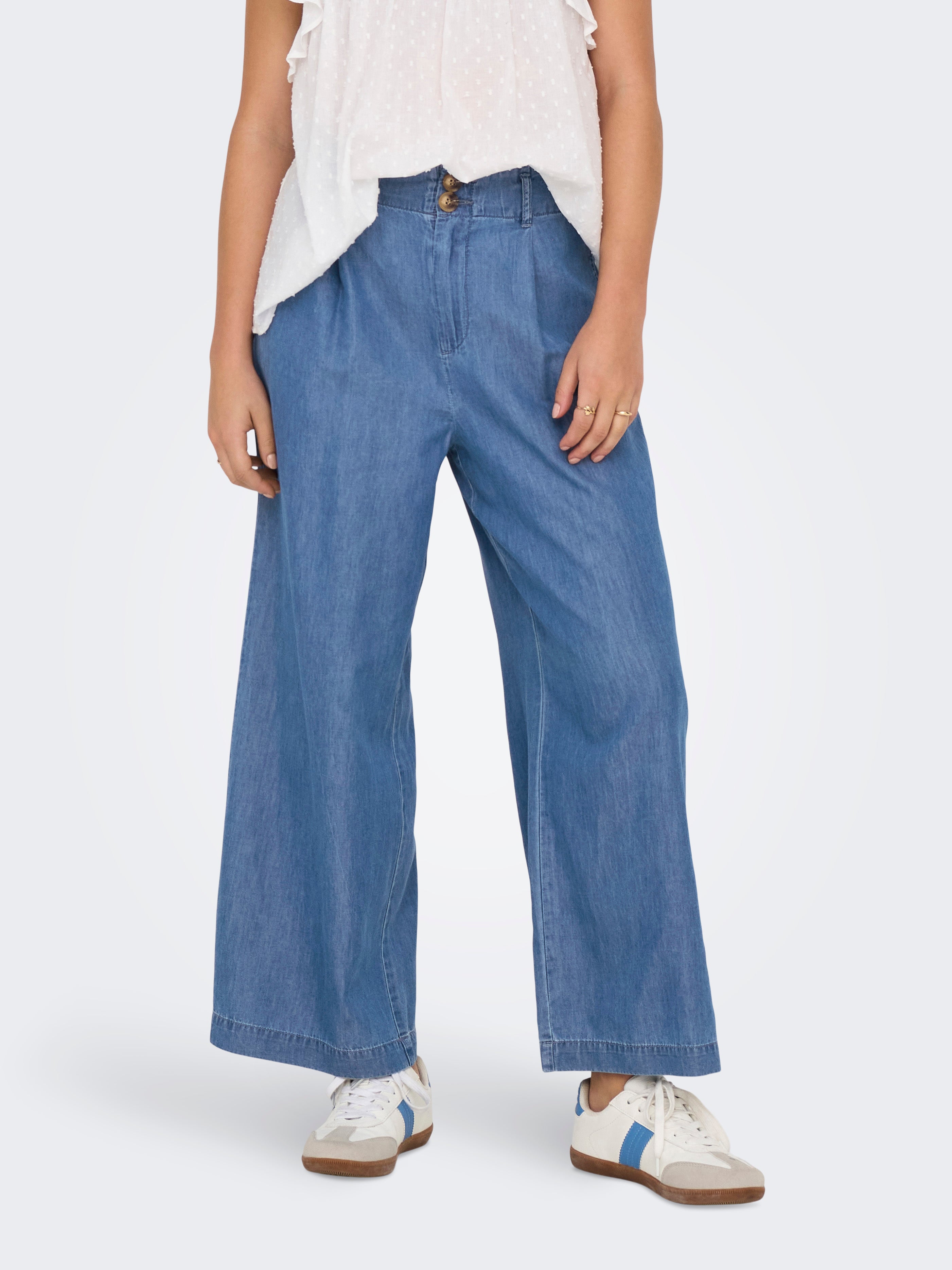 Onlbea Hohe Taille Weiter Beinschnitt Jeans