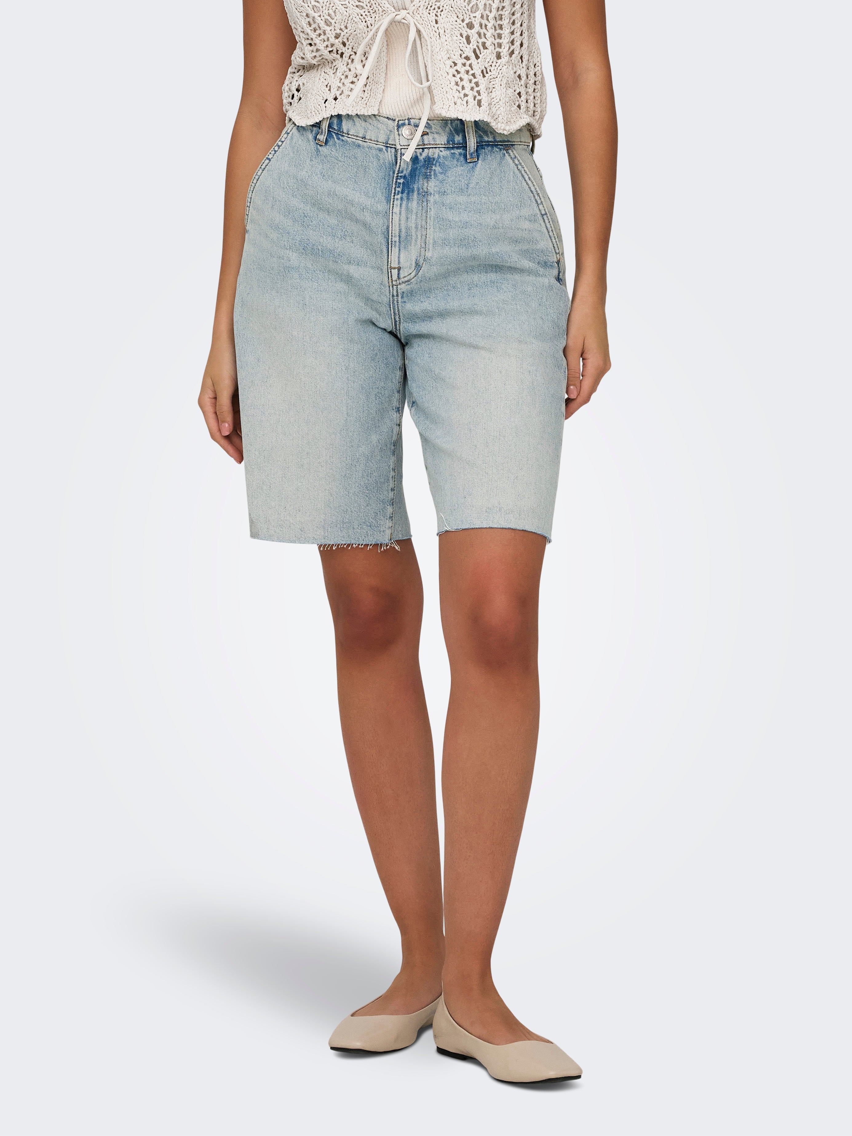 Thumbnail - Onlruth Mittlere Taille Locker Geschnitten Jeans-shorts