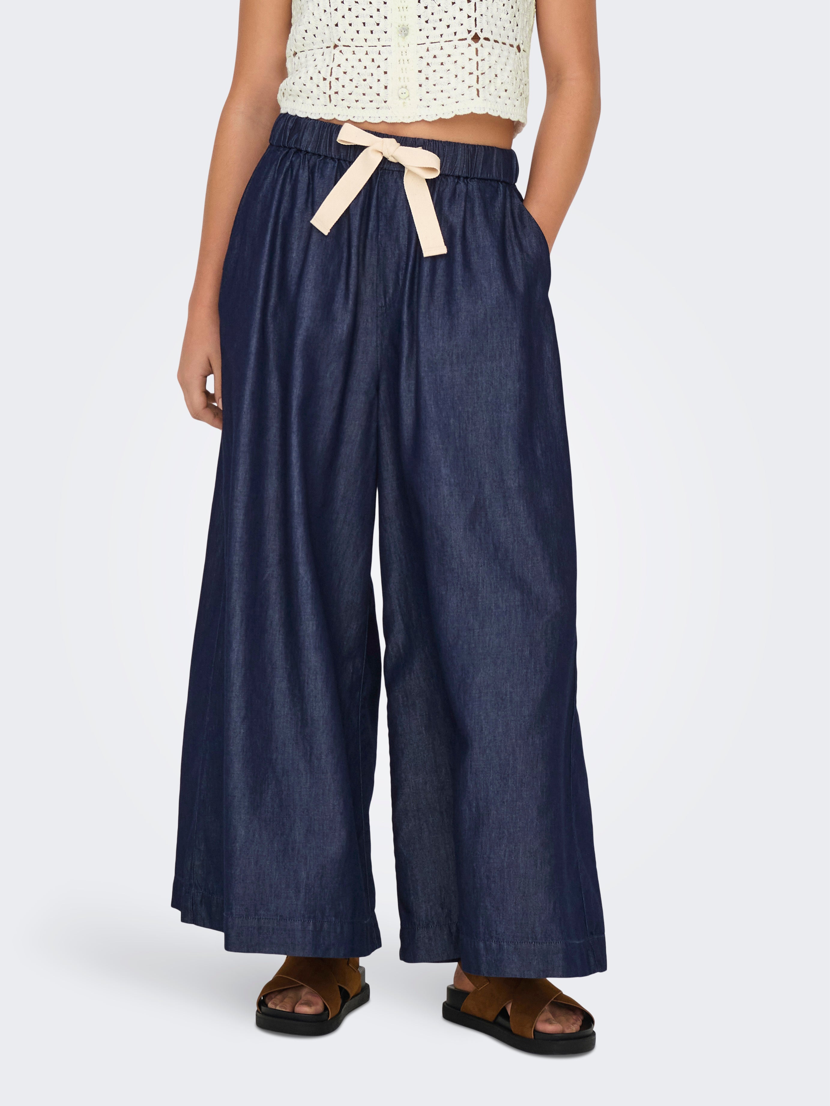 Onlbea Hohe Taille Weiter Beinschnitt Jeans