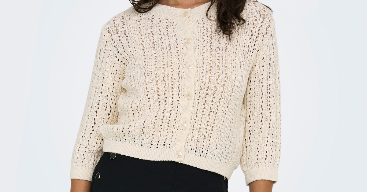Knit Cardigan Lys Bla