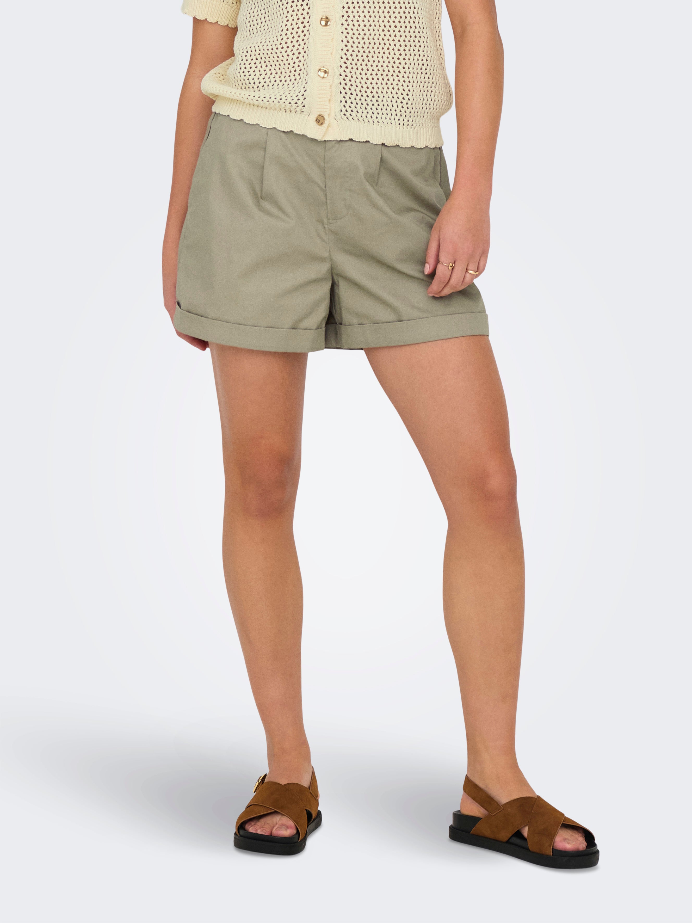 Thumbnail - Onlzora Hohe Taille Locker Geschnitten Shorts