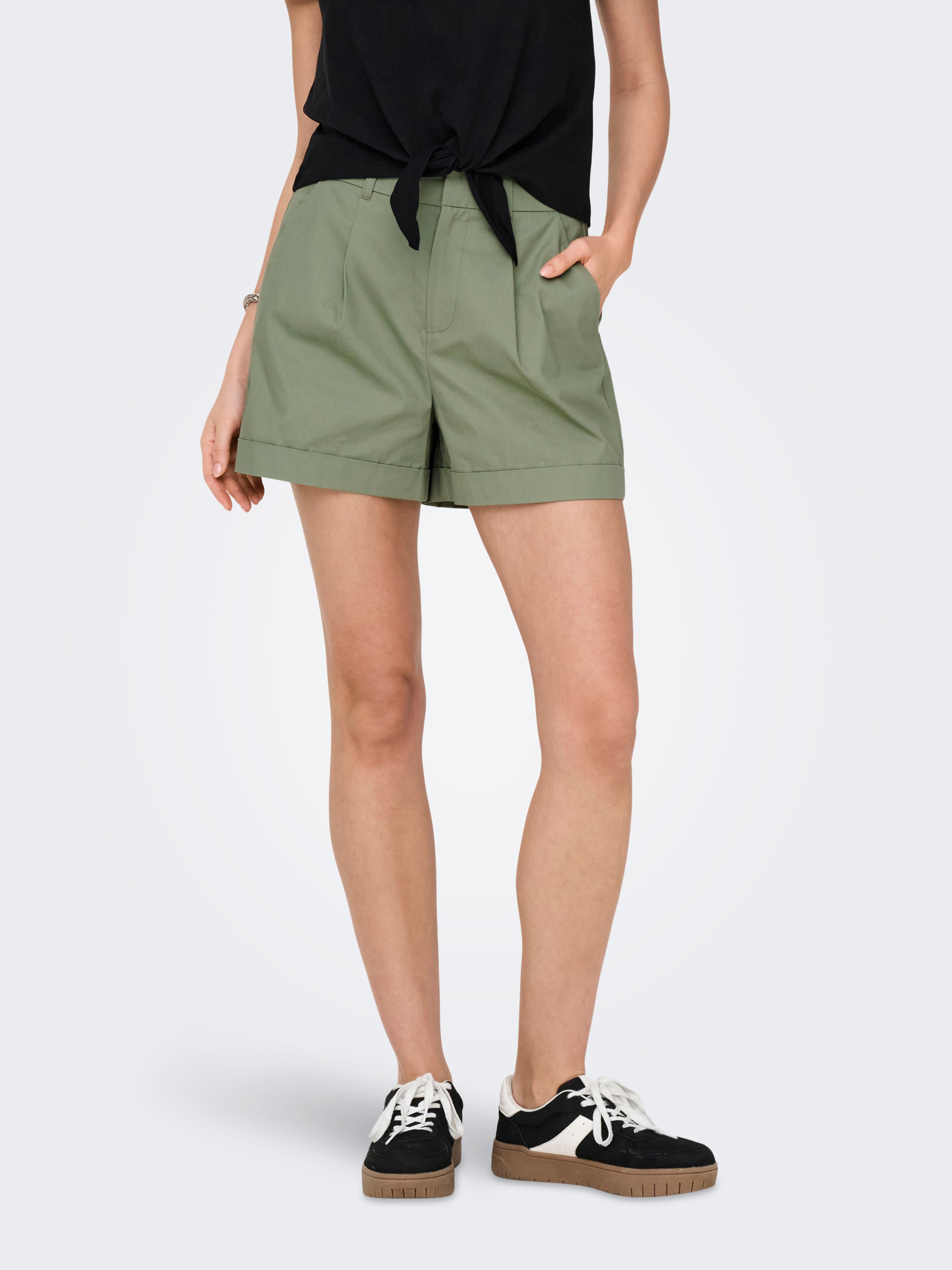 Thumbnail - Onlzora Hohe Taille Locker Geschnitten Shorts