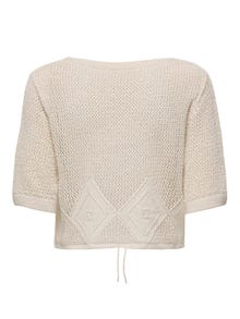 ONLY Knit Fit V-Neck Knit Cardigan -Ecru - 15344544