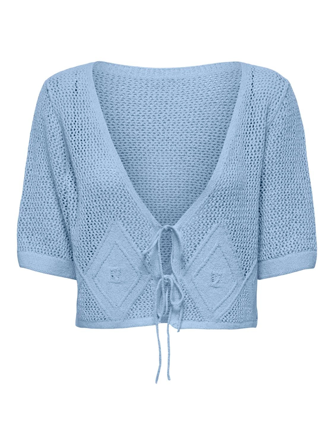 ONLY Cárdigan de punto Corte knit Cuello en V -Cerulean - 15344544