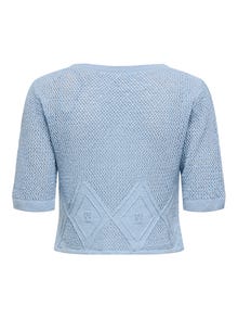 ONLY Cárdigan de punto Corte knit Cuello en V -Cerulean - 15344544