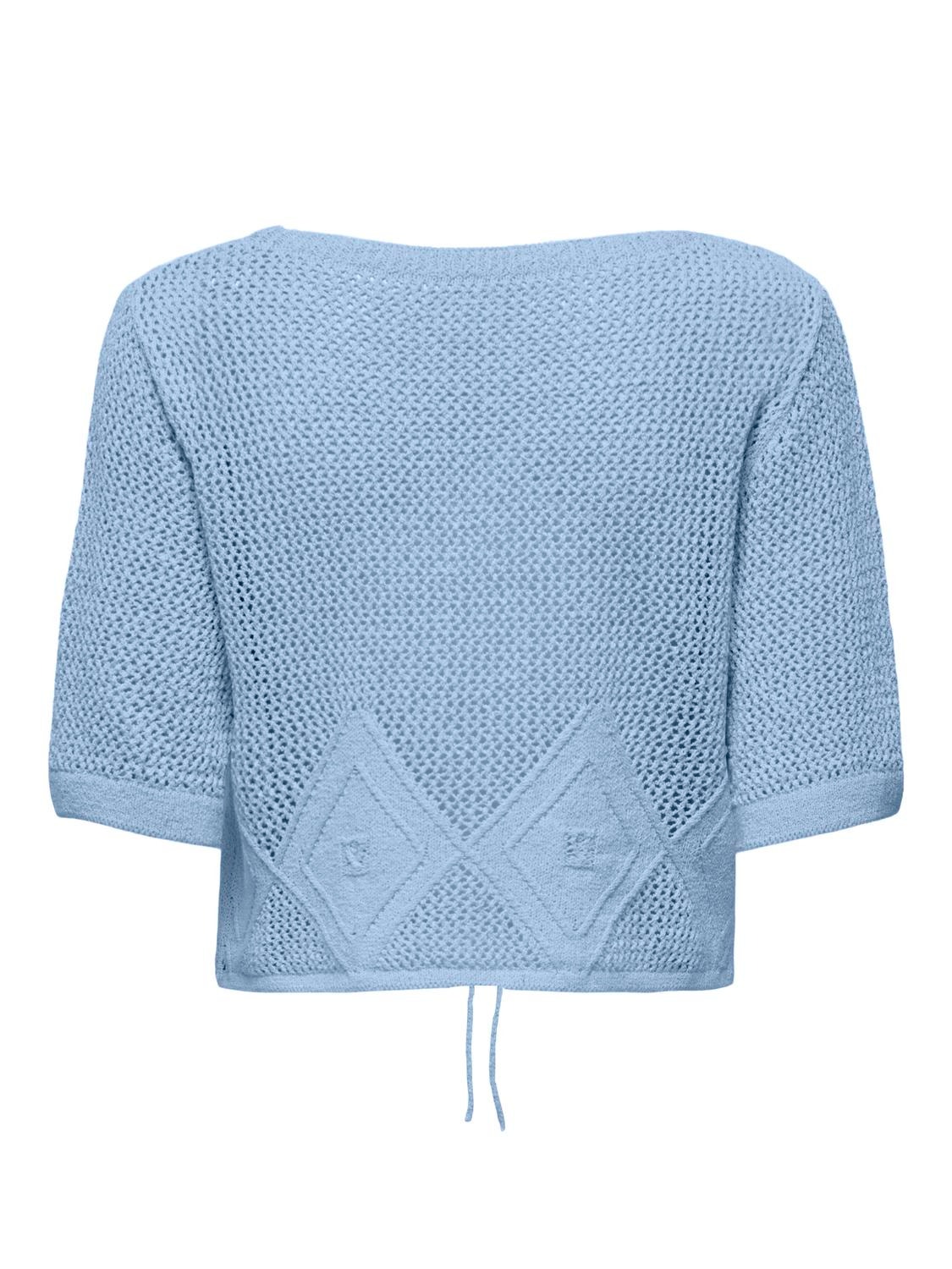 ONLY Cárdigan de punto Corte knit Cuello en V -Cerulean - 15344544