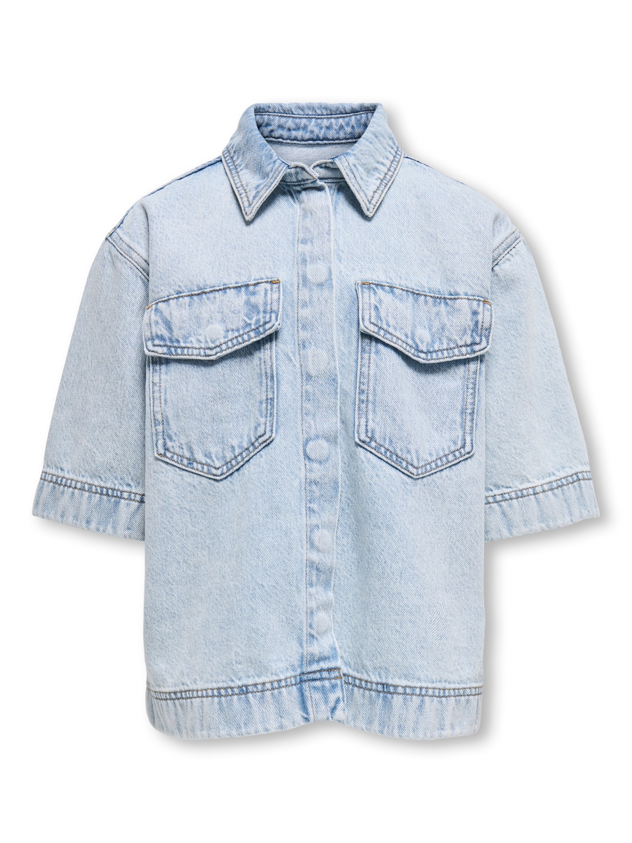 ONLY Väga suur lõige Särgikrae Teksasärk -Light Blue Denim - 15344557