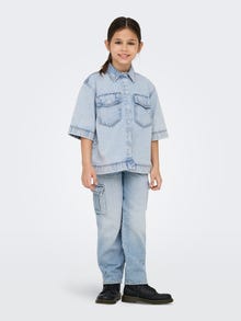 ONLY Väga suur lõige Särgikrae Teksasärk -Light Blue Denim - 15344557