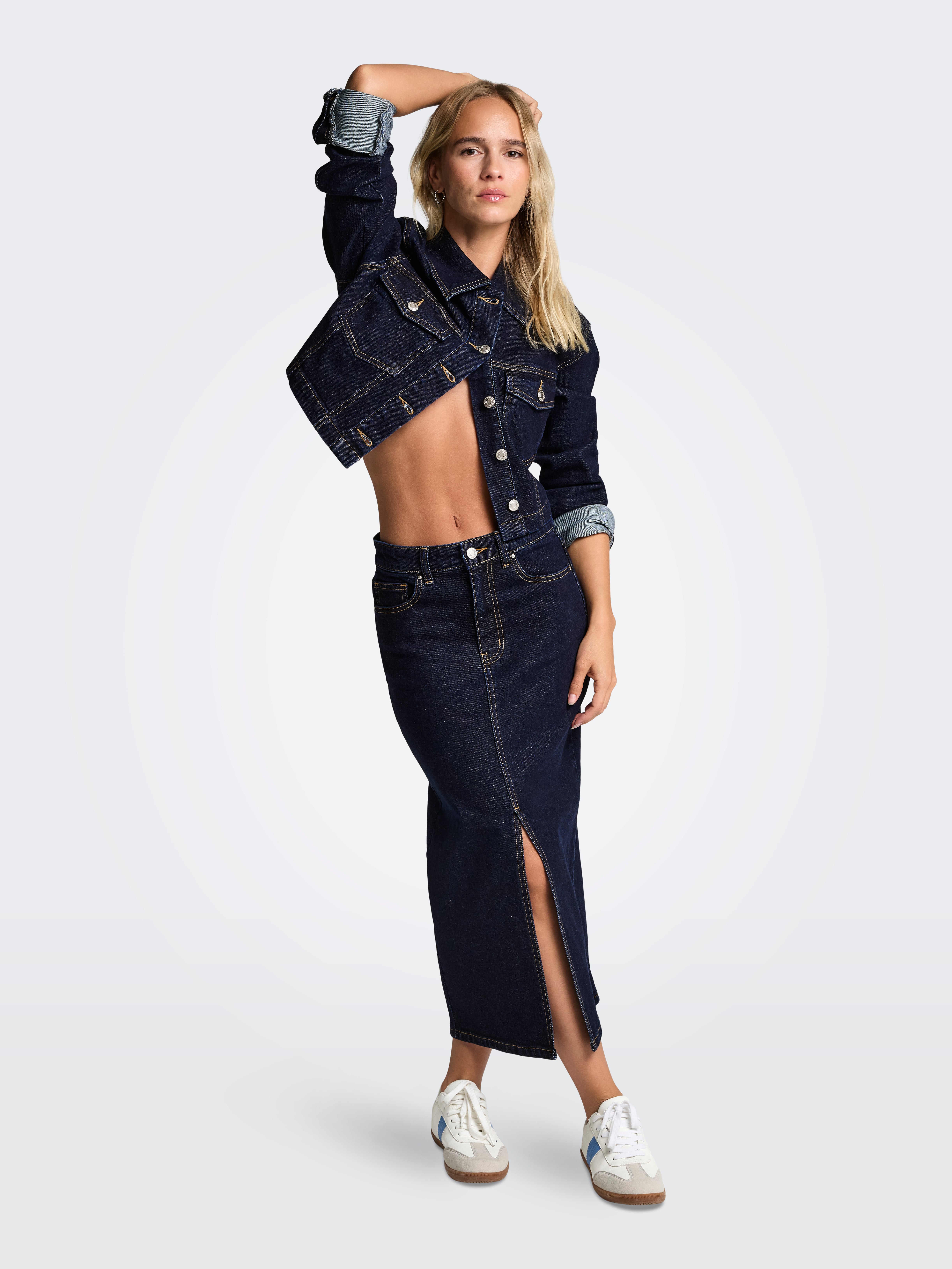 ONLBIANCA Denim skirt | Dark Blue | ONLY® ONLBIANCA Denim skirt | Dark Blue | ONLY®